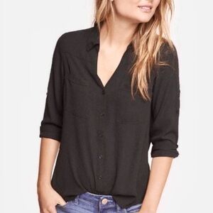 Express Chambray Portofino Button Down Shirt - Medium